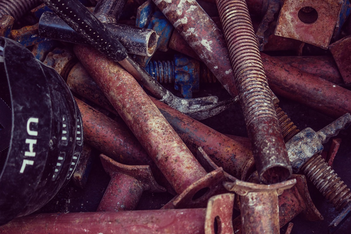 scrap metal being sorted