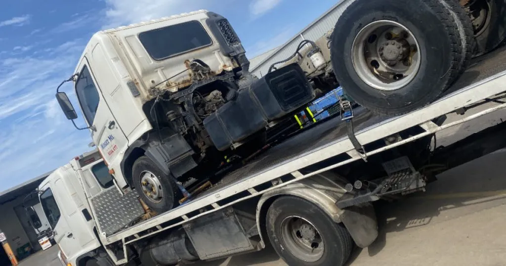 a truck ready to be recycled